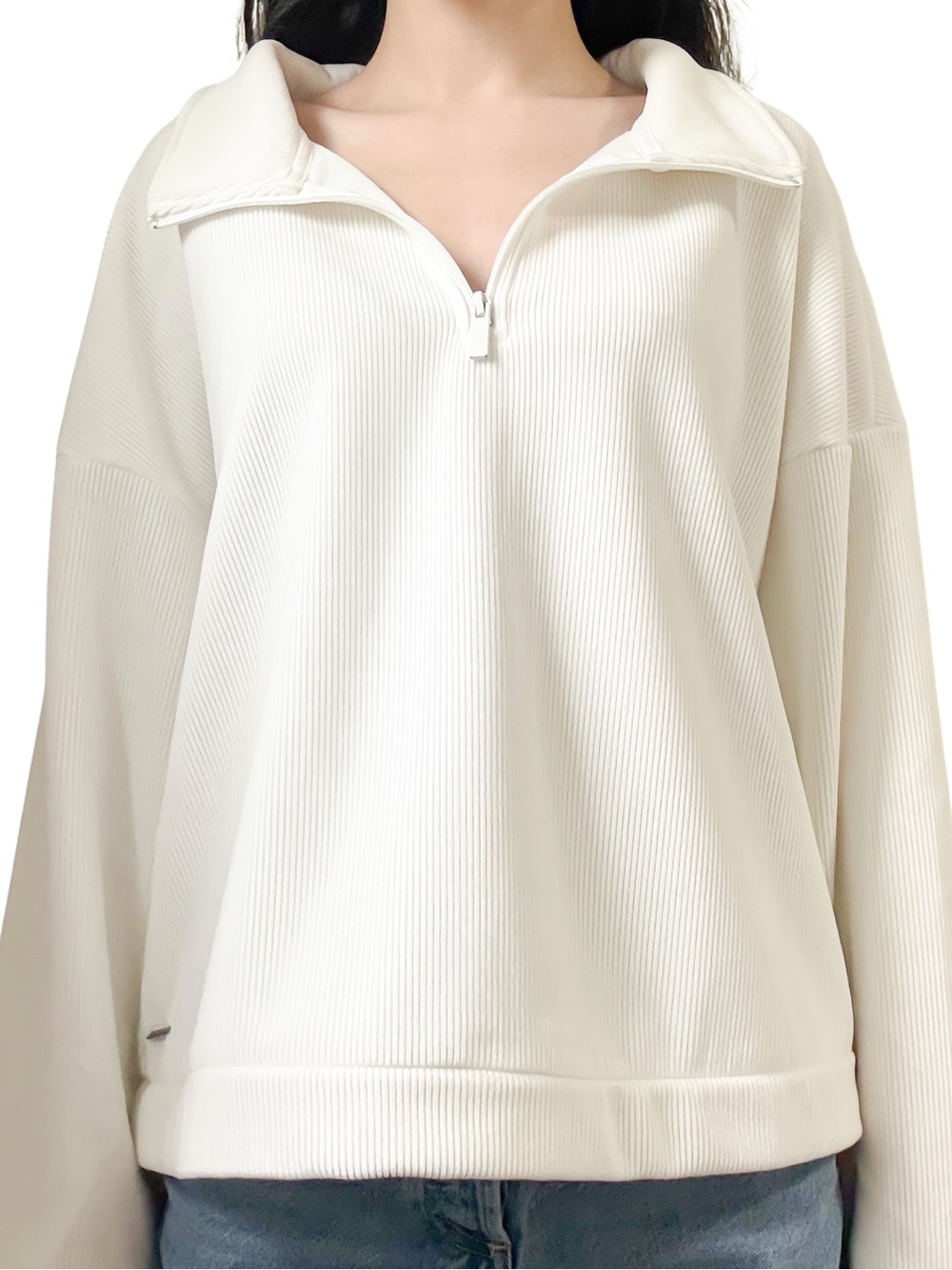 LA VIE EN ROSE Heavy Ribbed Pullover White Loungewear Size M GUC